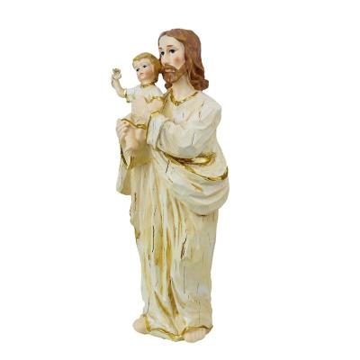 China Resin Jesus Painting Catholic White Clothes From Europe And American Religious Hand With Easter Home Crafts Jesus Statue Baby Portrait Decoration Gifts for sale