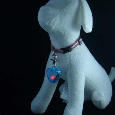 China heart shape led pet in tag for sale