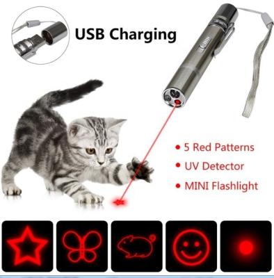 China 7 in 1 Multi Pattern Funny Chaser Toy with Lazer Dot UV Light LED Flashlight Laser Pointer Cat Toy for sale