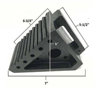 China Rubber wheel chock and PU wheel chock with different colors WK105 for sale