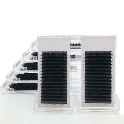 China Long Natural Custom Logo 03 05 07 Different Matte Black Eyelash Extensions Classic Mink Lashes Extensions for sale