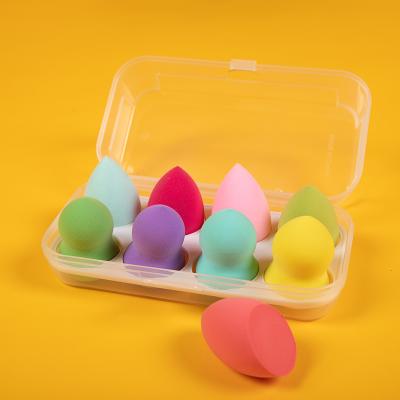 China Hot Selling Perfect Makeup Application Amazon 8PCS/Box Mix Color Makeup Puff Set Egg Box Packing Makeup Sponge Set for sale