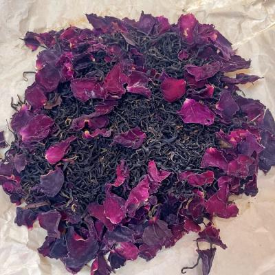 China 100% Fresh Flowers+Black Selected Tea Dried Hand Made Scented Tea Flower Tea Rose Jiu Qu Hong Mei Organic Chinese Flowering Tea Bag Packet for sale