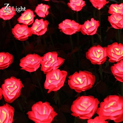 China Can Customize IP66 Waterproof Solar Roses Garden Landscape Lighting Led Tulip Flower Lamp Decoration Light for sale