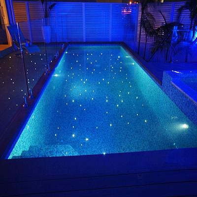 China Black leather fiber or transparent fiber can choose outdoor decorative fiber optic pool light cable fiber optic waterproof lights for sale