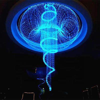 China Can Customize Any Size And Pattern Customize Decorative Pendant Lights Led Fiber Optic Chandelier Lighting For Home / Hotel for sale