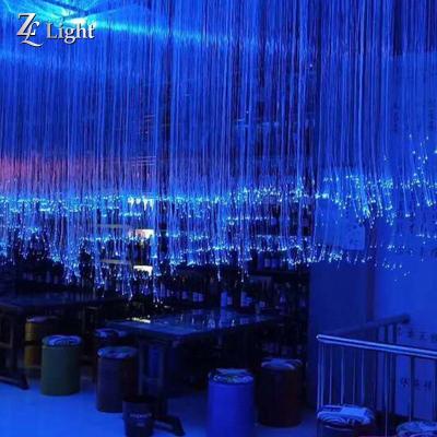 China Can Customize Any Size And Pattern Fiber Optic Lighting Stage Lighting Curtain RGB Color Changing Fiber Optic Curtain Led Light for sale