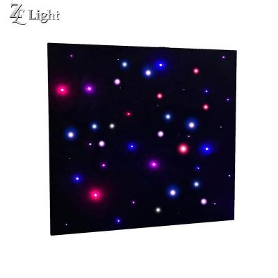 China Can be customized to any size and new effect remote twinkle led polyester panel fiber optic star ceiling light for home theater ktv bar for sale