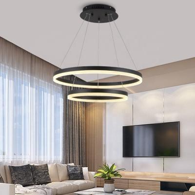 China Any Size Can Choose And Combine Big Line Hot Sale Indoor Circle Ring Modern Led Hotel Pendant Lighting for sale