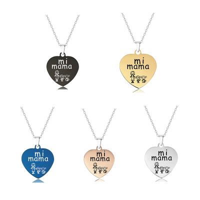 China CLASSIC Mother's Day Gift Fashion MI Stainless Steel Mom Necklace Customizable for sale