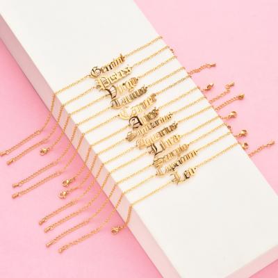 China TRENDY Fashion Personalized Jewelry Stainless Steel Gold Plated 12 Zodiac Signs Anklets For Women Foot Chain Anklet for sale