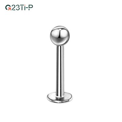 China CLASSIC titanium high quality barbell G23 industrial jewelry labret lip piercing studs for sale