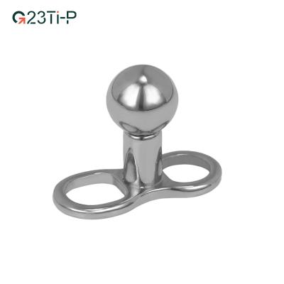 China Fashionable Top Two Hole Titanium Classic Dermal Anchor Base G23 Ball High Fashion Piercing Jewelry for sale