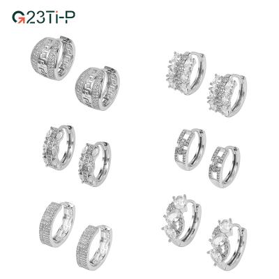 China 2022 FASHIONABLE Tasty CZ earrings huggie ear cartilage cuff non tarnish jewelry earrings for sale