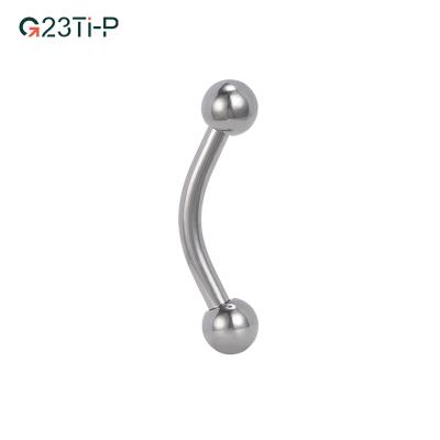 China FASHION G23 Crystal Curved Barbell Eyebrow Piercing Nose Lip Earrings Helix Titanium Navel Rings Body Piercing Unisex for sale