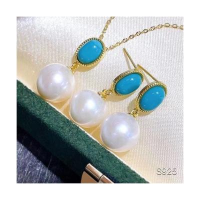 China European and American fashionable best-selling new advanced natural freshwater pearl earrings new set for sale