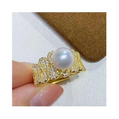 China Charm Fashion Factory Wholesale Affordable Price 925 Silver Natural Freshwater Pearl Ring for sale