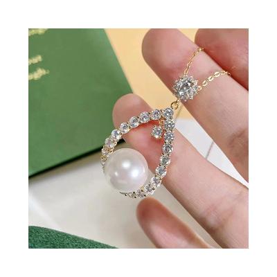 China 2022New Other Cavity Chinese Design Exquisite Natural Freshwater Pearl Necklace S925 Silver Necklace for sale