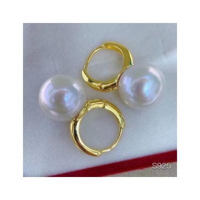 China FASHIONABLE Retro Custom Handmade Fragrance Small Natural Freshwater Pearl Earrings S925 Silver Earrings for sale