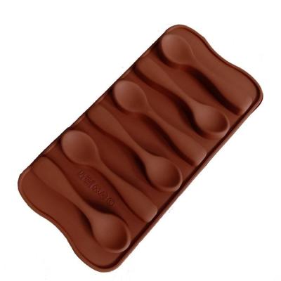 China Sustainable Food Grade Spoon Shaped Candy Mold Cake Decoration Tools 3d Chocolate Mold Sugar Paste Mold for sale