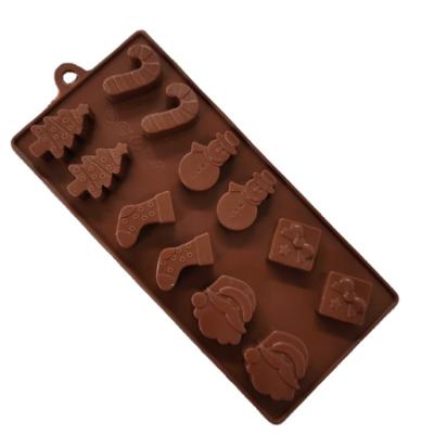 China Viable in stock! ! ! DIY Baking Tools Cake Decorating Jelly Candy Mold Silicone Chocolate Molds For Christmas for sale