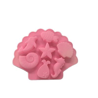 China Viable Wholesale Sea Animals Designs Cake Decorating Fondant Silicone Mold Chocolate With Customized Color for sale