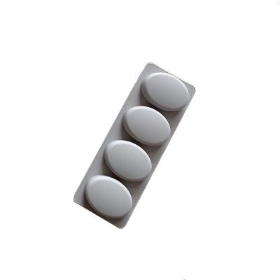 China 4 Cavities Silicone Soap Mold Viable Oval Silicon Soap Making Molds for sale