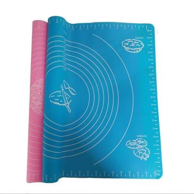 China Viable Factory Supply Direct Baking Pastry Tools 64*45cm Non Slip Sheet Silicone Mat With Custom Printing for sale