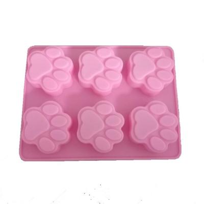 China Viable Handmade Diy Baking Tools Custom Paws Silicone Cake Mold Animal Bread Mold for sale