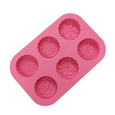 China Diy Baking Tools Viable Handmade Wholesale Custom Flower Shaped Cake Silicone Mold Cookie Jelly Mold for sale