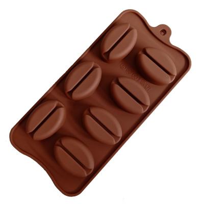 China Viable Wholesale Brown Color Coffee Bean Shaped DIY Cake Decorating Cake Mold Silicone Food Grade for sale