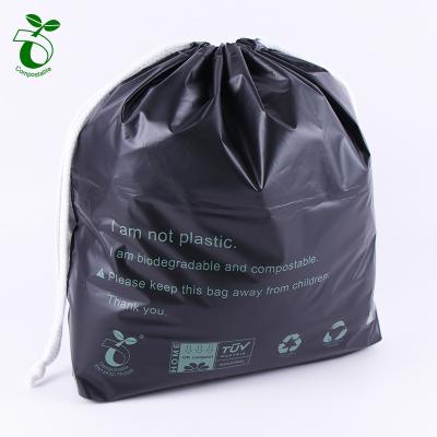 China 100% Biodegradable PLA Black Compostable Biodegradable Mailer Bags For Clothing 33*30 cm 50 pcs 100% Poly Compostable Pocket Bag Accept Custom Made for sale