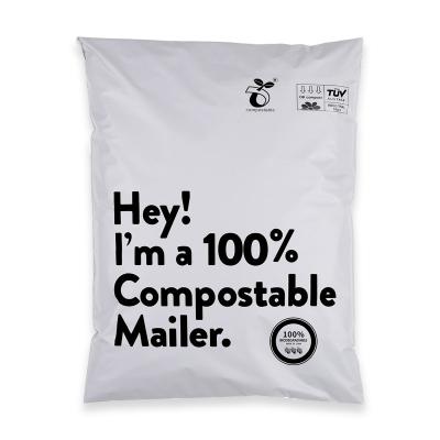 China shoes & Gray Shipping Custom Printed 100% Biodegradable Waterproof Self Sealing Apparel Bags 100% Compostable Mailing Bags for sale