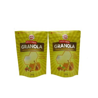 China New Design Food Packaging 237g Moisture Proof Honey Flavored Almonds In Bags Zipper Plastic Pouch For Nuts Snack for sale