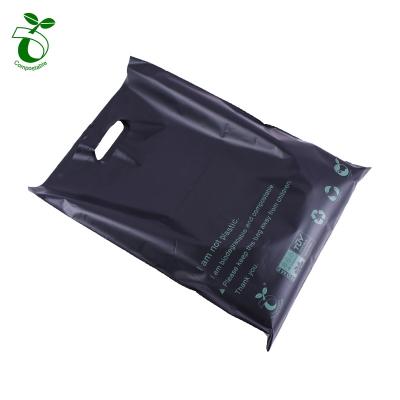 China Wholesale Eco Friendly 100% Biodegradable Compostable Shopping Plastic Bag PLA Cornstarch Shopping Bag For Clothing for sale