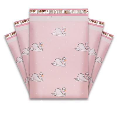 China Self Adhesive Clothing Mailing Bag Mailing Package High Quality Non-Toxic Eco-Friendly Waterproof Poly Swan 50 Envelope Plastic Mailing Bags For Clothing for sale