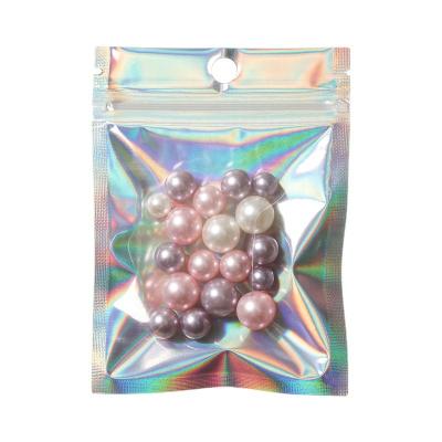 China Hot Sale Moisture Proof Aluminum Foil 3 Side Sealing Plastic Zipper Bag Food Grade Hologram Bag For Jewelry Accept Custom Printing for sale