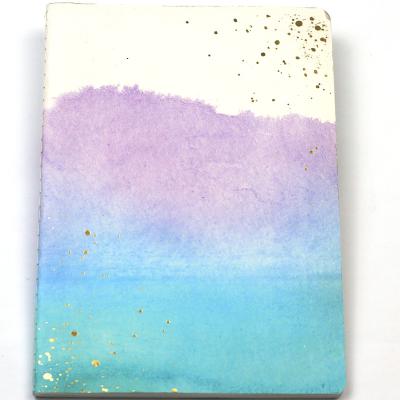 China Cheap Journal Exercise Book With Gradient Printing Notebook With Gold Stamp Quilting Diary Lined Journal for sale