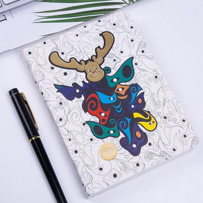 China Creative Diary PU Hardcover Notebook Design Exercise Book Foil Stamping Journal School Diary Eyes Logo Printing for sale