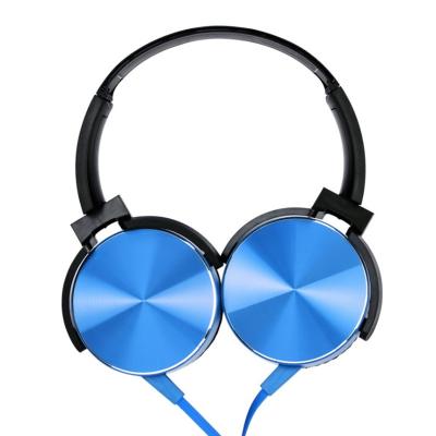 China Metal Perfect Sound High Quality Headband Wired Earphone With Microphone Headset Retractable Fit Earbuds for sale