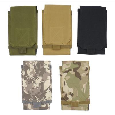 China New Outdoor Eco-friendly Universal Tactical Bag Army Fan Camouflage Mobile Phone Bag Oxford Cloth Sports Pocket for sale