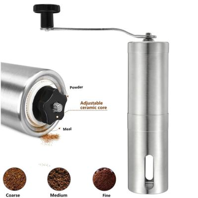 China Customized Modern Portable Stainless Steel Coffee Bean Grinder Manual Hand Grinder Adjustable Coffee Grinder for sale