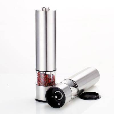 China Who respects the environment. Easy Automatic Electric Stainless Steel Salt Pepper Grinder Mill With Led Light for sale