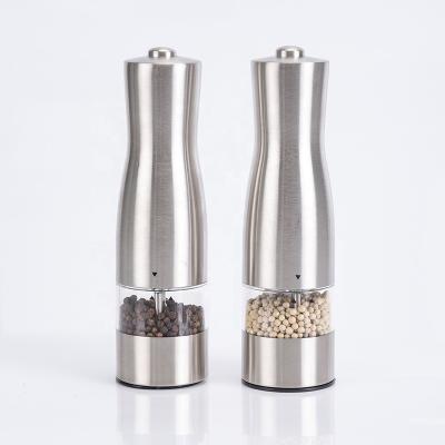 China Stocked A Portable Stainless Steel Spice Mill Automatic Electric Hand Press Spice Powder Grinder for sale