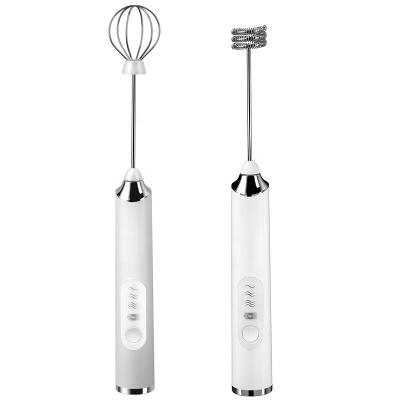 China Manufacturer Stock Battery Operated Stainless Foam Hand Held Electric Frother With Replaceable Handle Head for sale