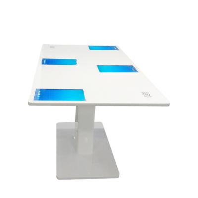 China NFC / QR Code / Printer / LOGO Wireless Charging 13.3 Inch Android Four Screen White Touch Table for sale