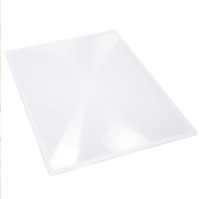 China Portable 3X Fresnel Lens Magnification Magnifier Full Leaf Plastic Sheet Magnifier For Reading for sale