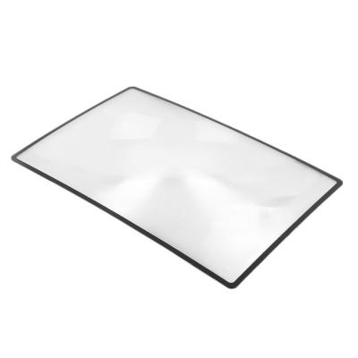 China Portable Large Area PVC Flexible Magnifying Lens, 180x120 Page Magnifier Sheet for Reading for sale