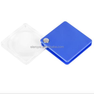 China Wholesale Plastic Foldable Portable Square Magnifying Glass For Gift for sale