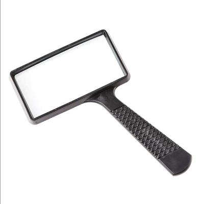 China Simple Operation 5X Handheld Rectangular Magnifying Glass, 100x50 Large Magnifying Glass with Scratch Resistant Glass Lens for Seniors Reading for sale